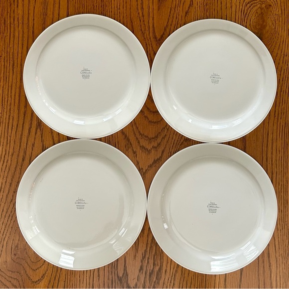 SET OF 4 CORELLE TEXTURED LEAVES LUNCHEON LUNCH PLATES 9" - Picture 9 of 10